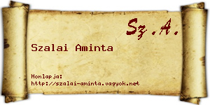 Szalai Aminta névjegykártya